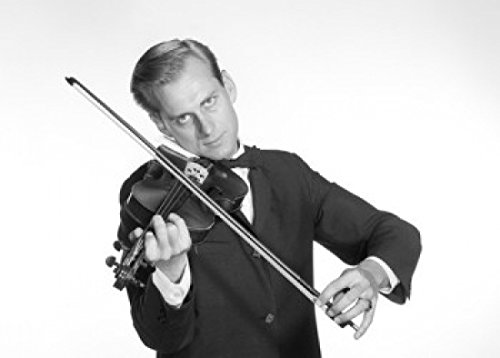 Vintage Man Playing Violin Wall Art Poster Print - 18x24 Inches - Perfect for Living Room, Bedroom & Music Studio Decor