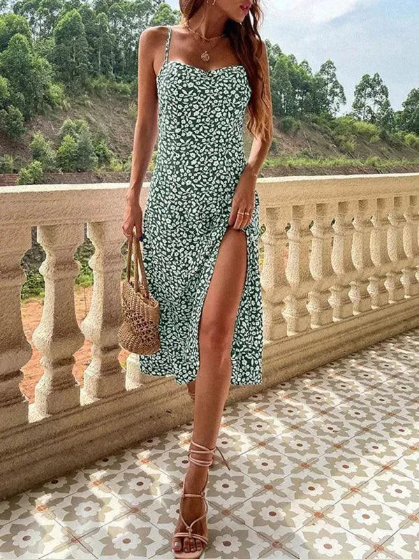 Women's Floral Print Summer Sun Dress - Lightweight & Breathable for Beach, Vacation & Casual Outings
