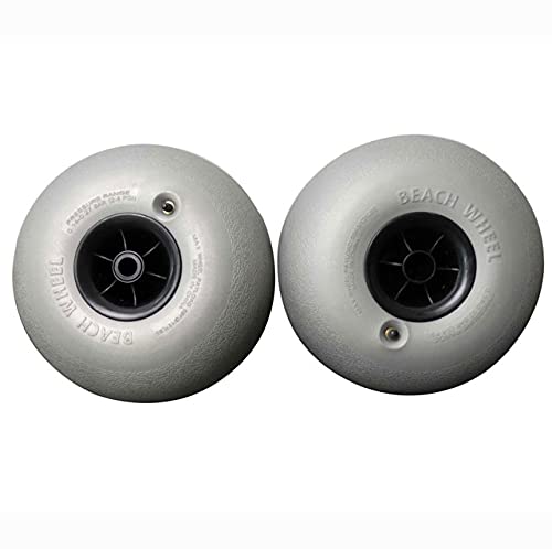 22mm Axle Replacement Beach Balloon Wheels - Gray Sand Tires for Kayak Carts & Canoe Trolleys | Perfect for Sandy Beaches, Boat Launches & Outdoor Water Sports