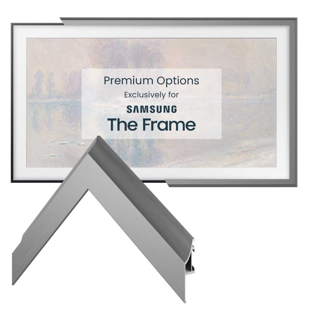 Samsung Frame TV Bezel - Graphite Alloy Scoop Replacement for 2017-2020 Models | Premium TV Accessory for Home Theater & Modern Living Room Decor