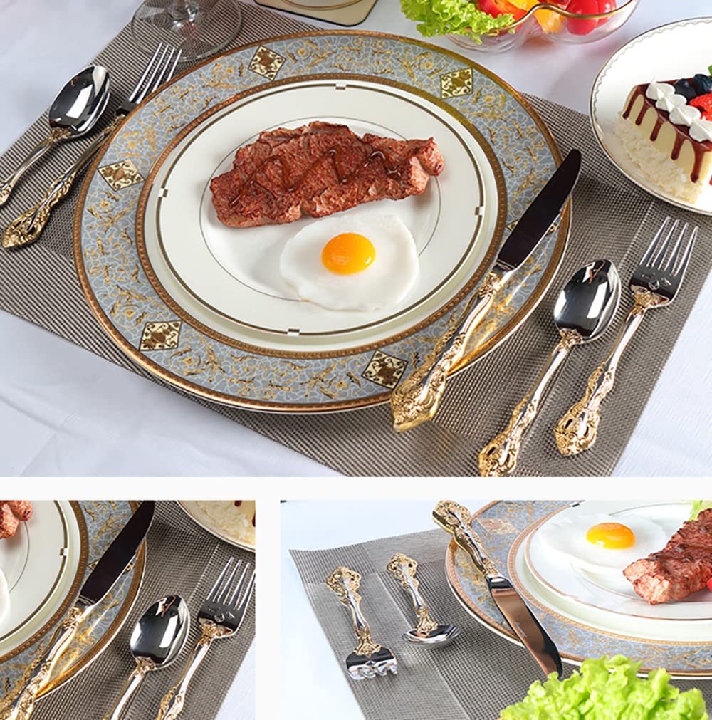 Premium 20-Piece 18/10 Stainless Steel Flatware Set - Elegant Silverware Cutlery for 4 People | Dishwasher Safe | Perfect for Home, Kitchen, Restaurant & Dinner Parties | Luxury Dining Experience