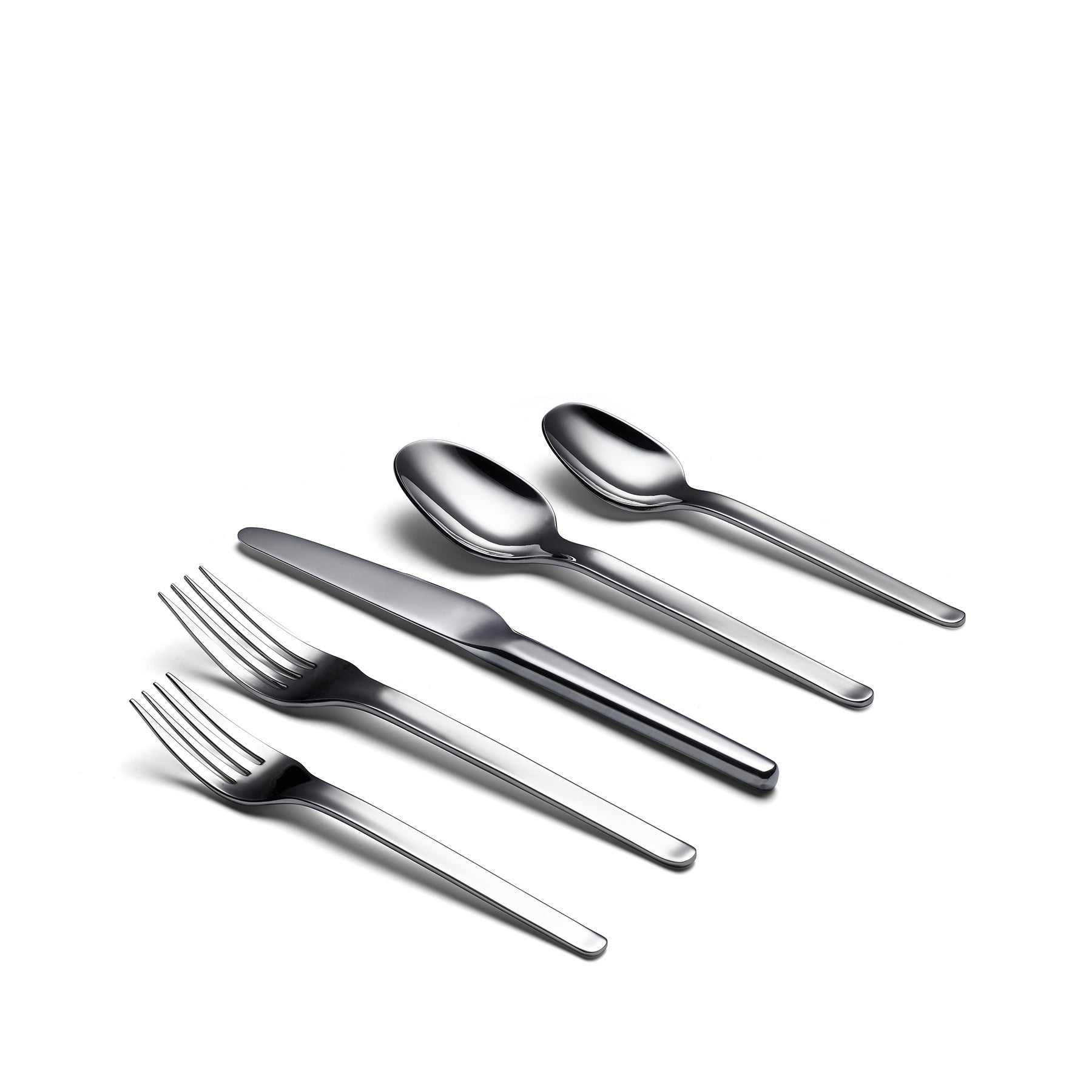 Premium Muir Flatware Set - 5-Piece Polished Stainless Steel Cutlery for Dining, Entertaining & Gifting | Elegant Tableware for Restaurants, Weddings & Special Occasions