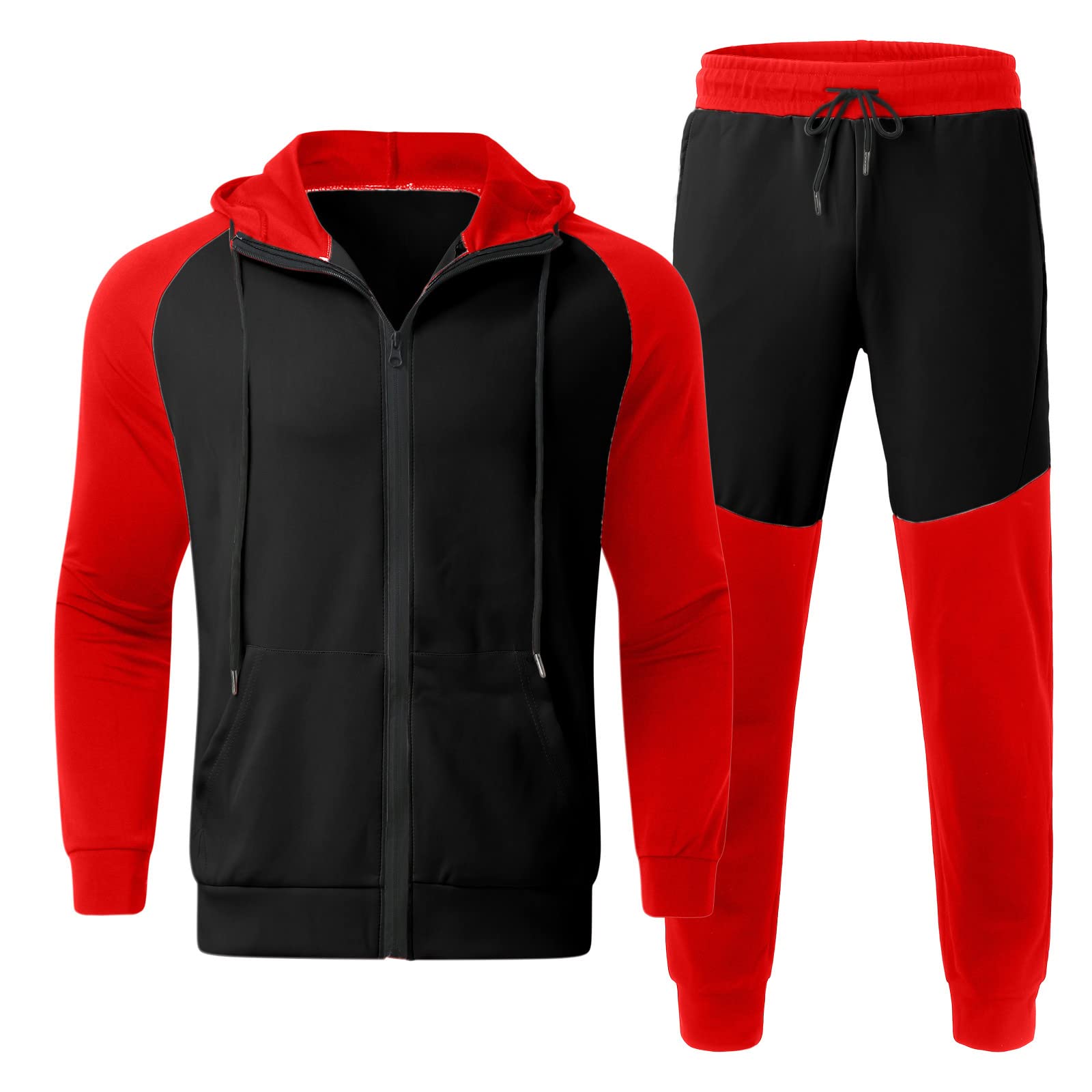 iTNHFP Men's Classic-Fit Winter Tracksuit Set - Jacket & Pants 2-Piece Outfit for Work, Gym & Casual Wear | Tropical & Summer Friendly Activewear