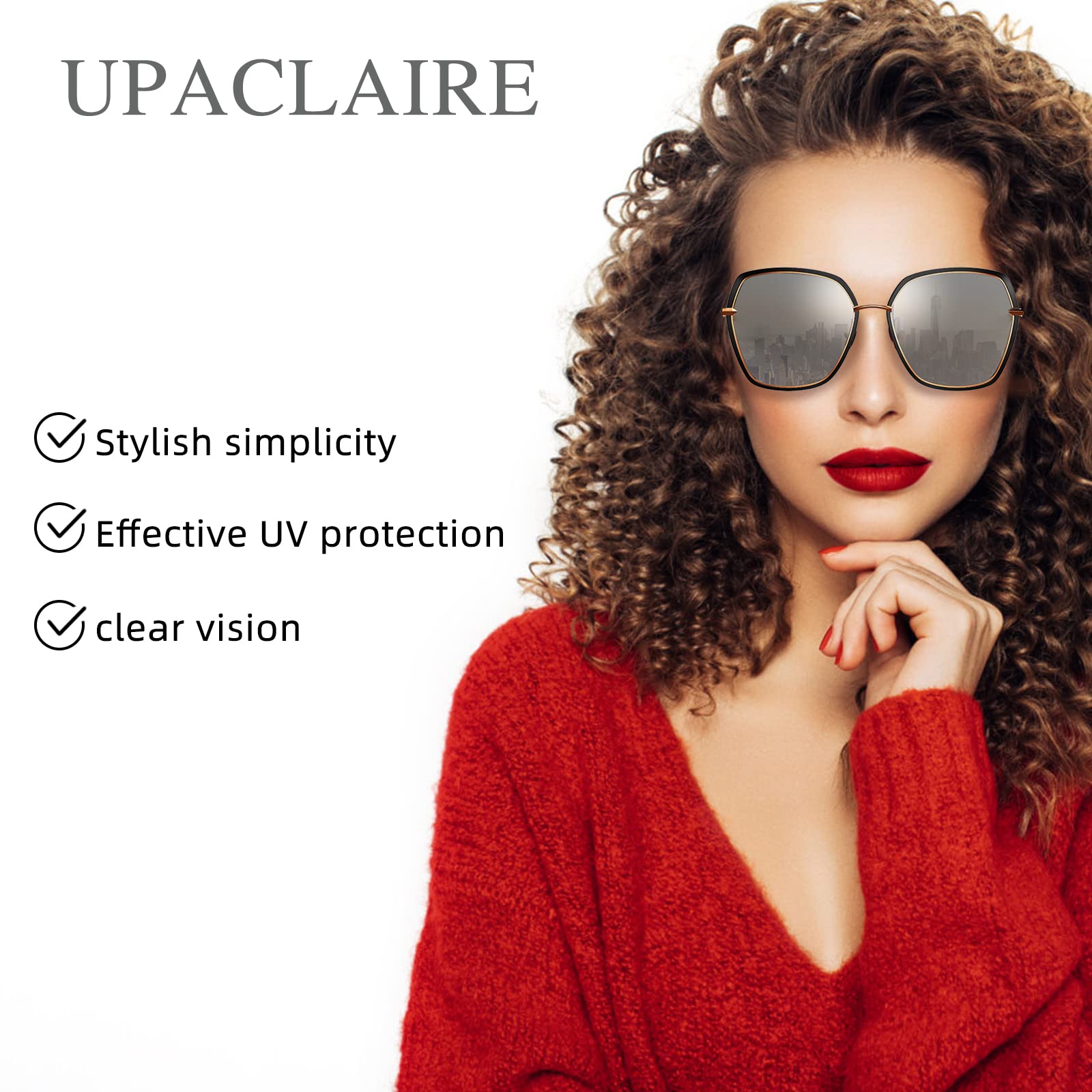 Stylish Women's Round Oversized Sunglasses - UV Protection & Polarized Lenses for Driving, Beach, and Outdoor Activities
