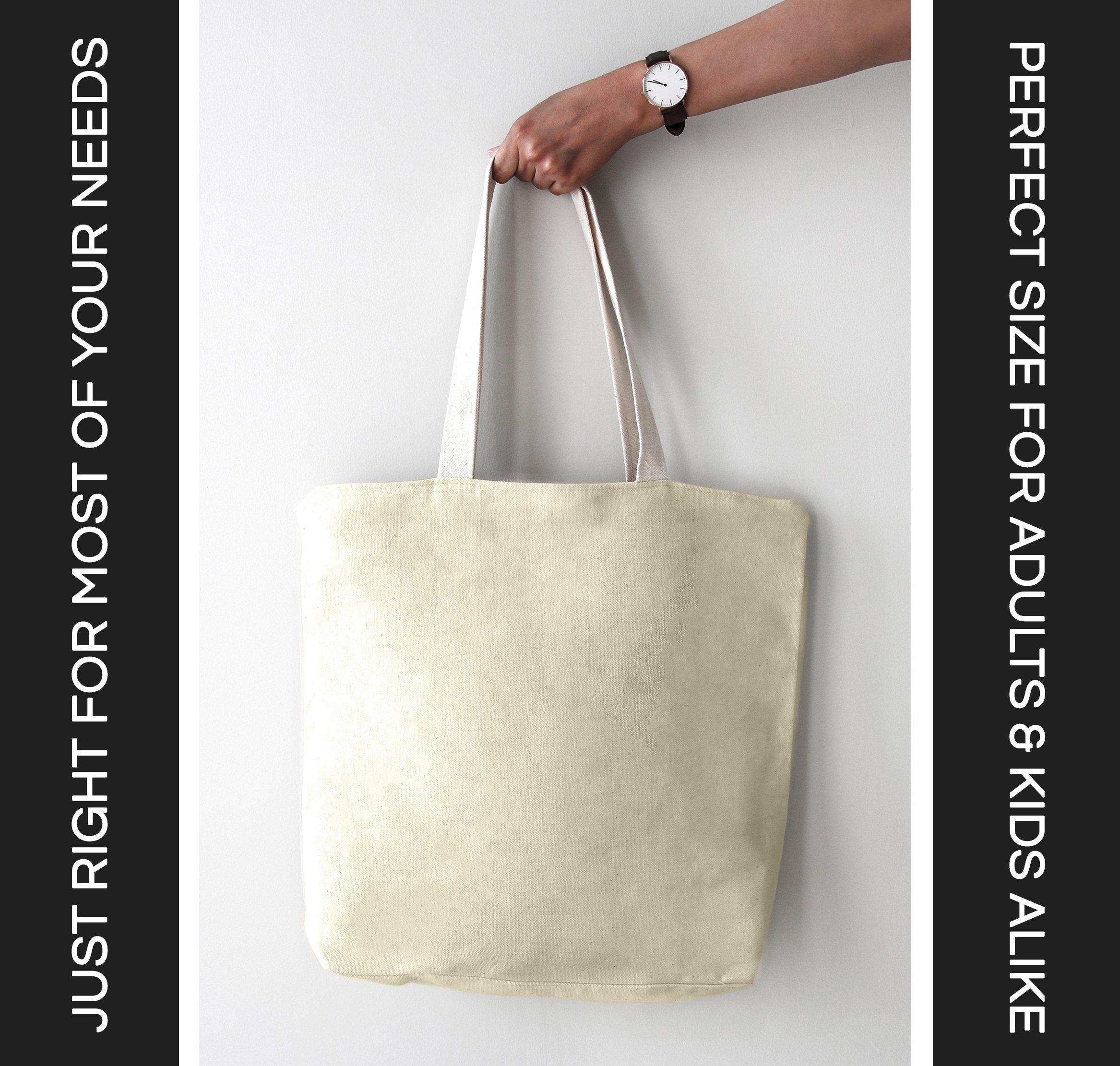 12 Pack DIY Customizable Canvas Tote Bags for Party Favors & Events - Bulk Plain Cotton Drawstring Bags for Arts, Crafts, School Projects & Beach Outings