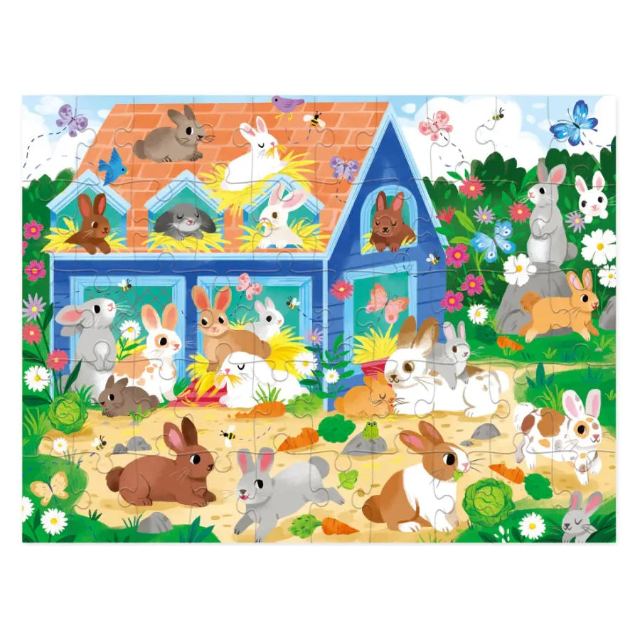 Bunny House Pz50 - Cozy Pet Rabbit Hutch with Chew-Proof Design for Indoor & Outdoor Use - Perfect for Small Animals Like Rabbits, Guinea Pigs, and Hamsters