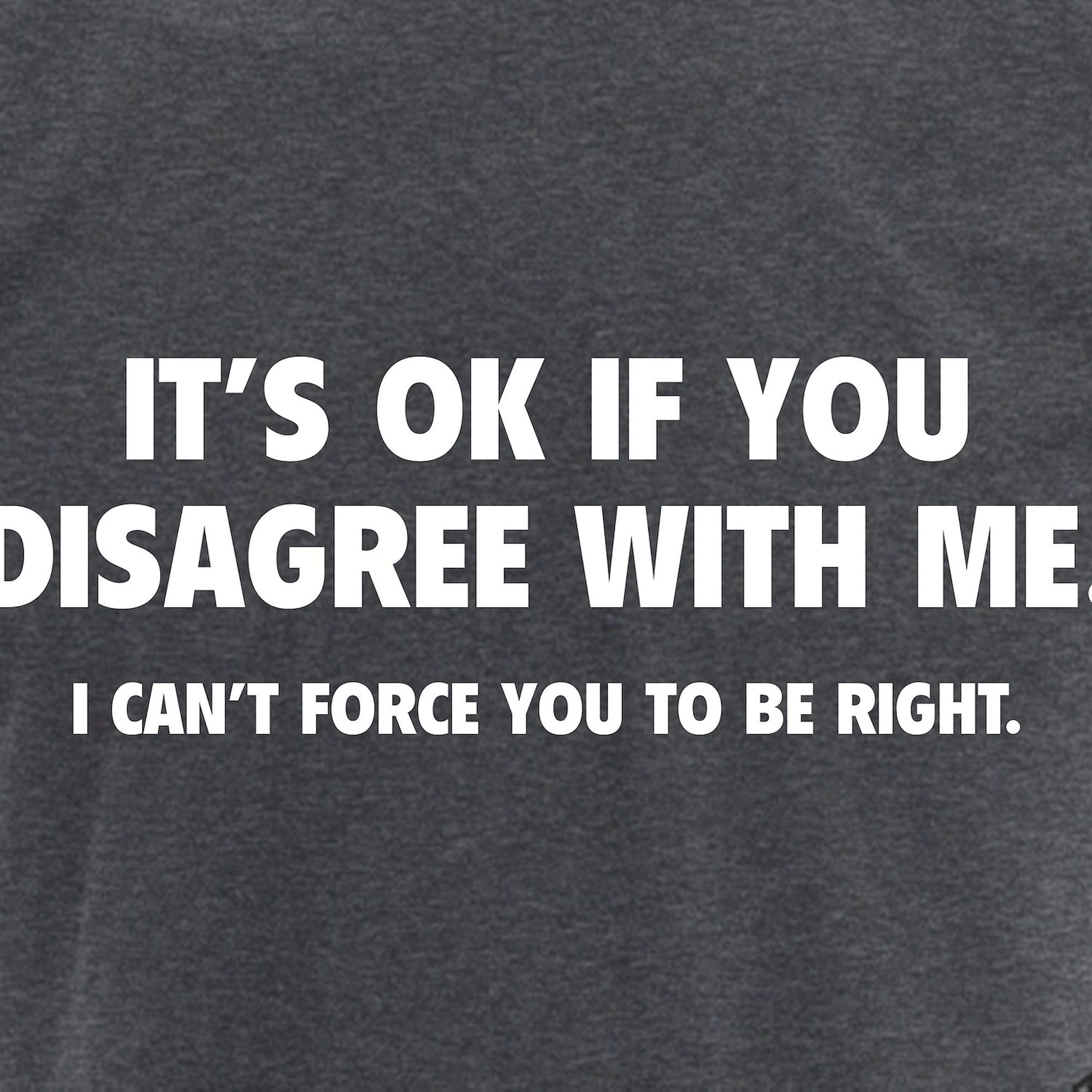 Disagree With Me Men's Charcoal Pajama Set - Funny Novelty Sleepwear for Men - Comfortable Cotton Lounge Pajamas for Relaxing at Home, Sleepovers & Gag Gifts