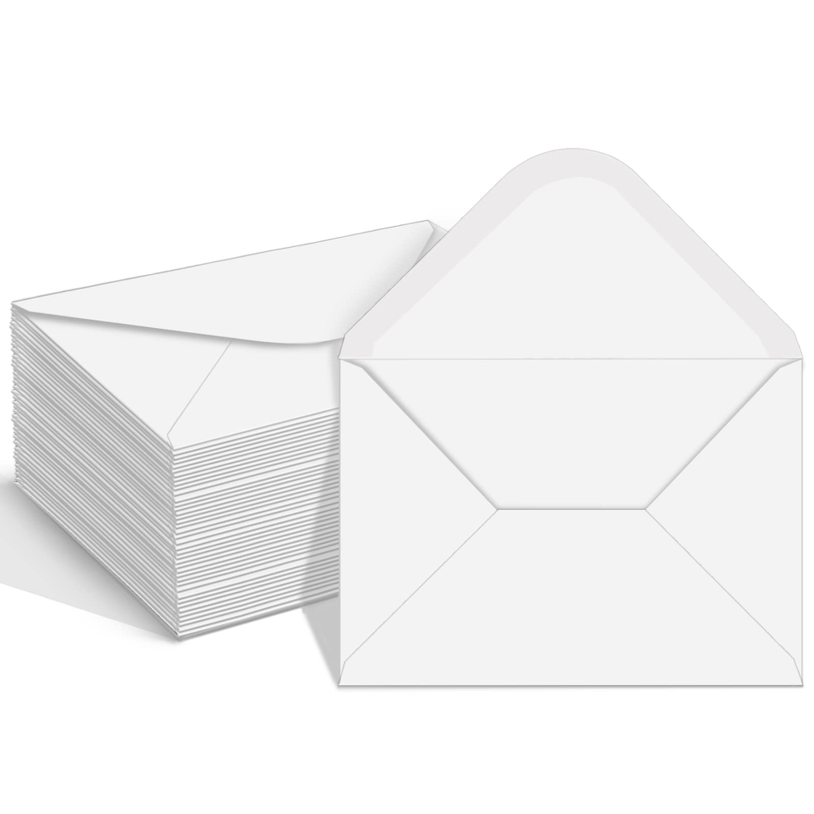 100 Pack 4x6 Envelopes - Premium White A6 Invitation Envelopes for Postcards, Photos, Greeting Cards | Perfect for Wedding Invitations, Graduation Announcements, Baby Shower Cards (6.5 x 4.75 Inches) | Bulk Mailing & Stationery Supplies for Home & Office Use