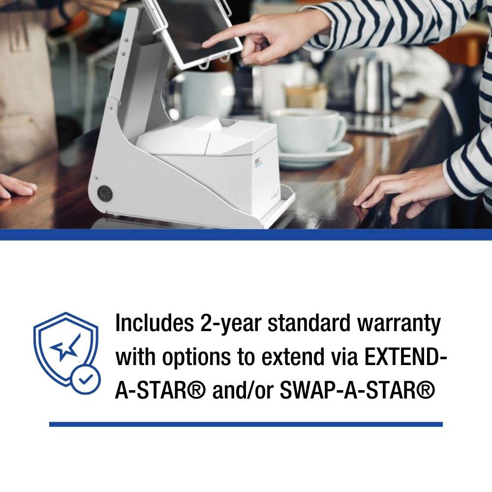 Star Micronics TSP143IVUW Wi-Fi USB-C Ethernet Thermal Receipt Printer with CloudPRNT, Auto Cutter & Internal Power Supply - Gray - Ideal for Retail, Restaurant & POS Systems