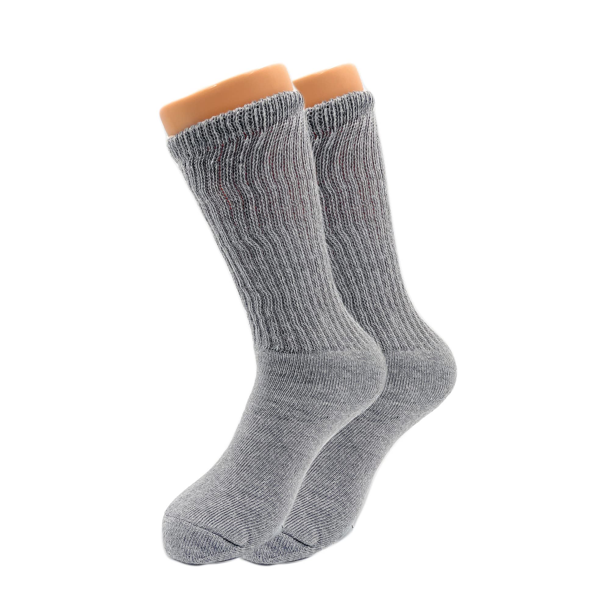 American Made Women's Cotton Cushioned Mid Calf Crew Socks - 3 Pairs Pack - Soft & Breathable for Work, Running & Everyday Comfort