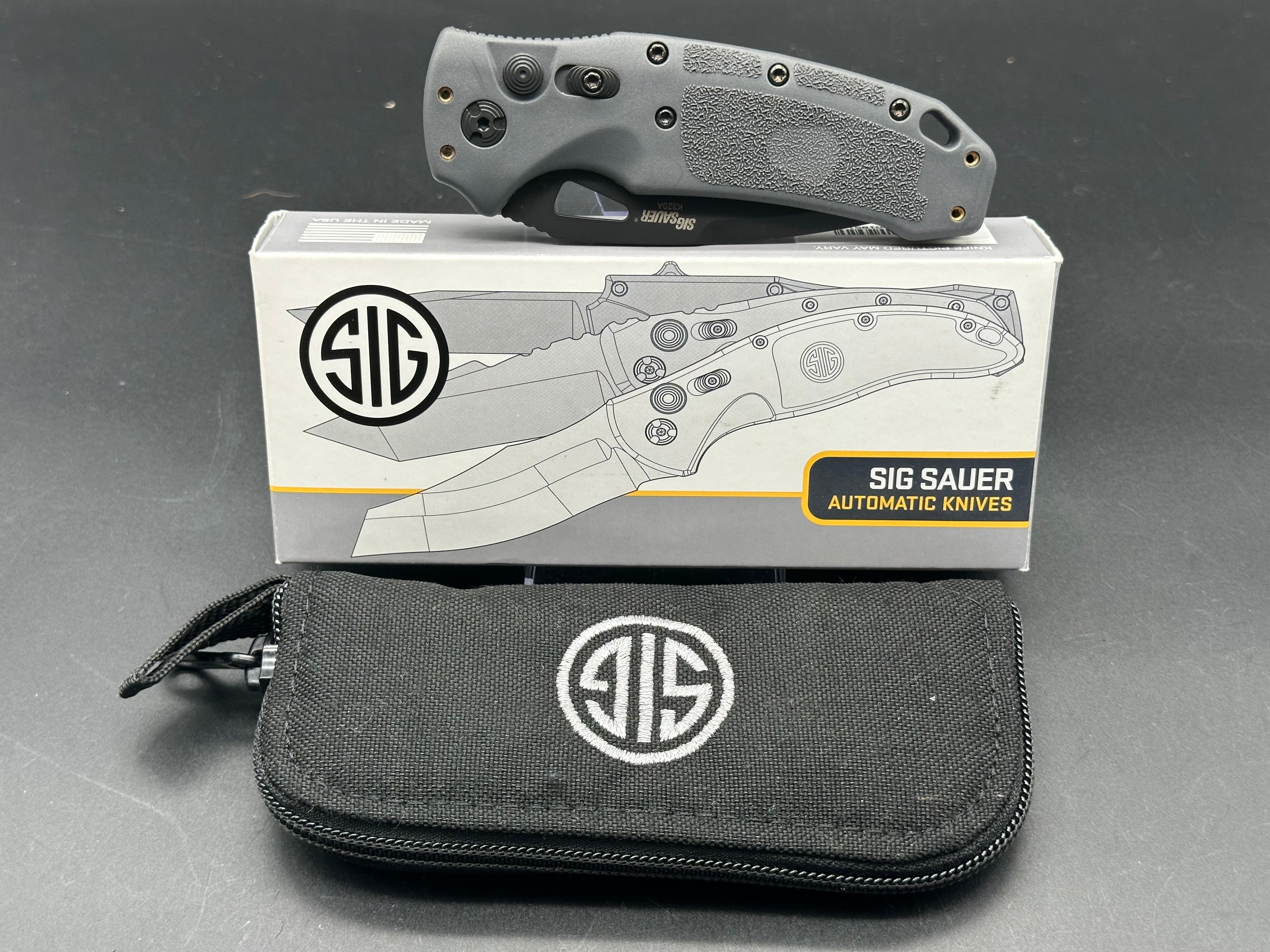 SIG K320A Tactical Automatic Knife with Hogue Grip - 3.5
