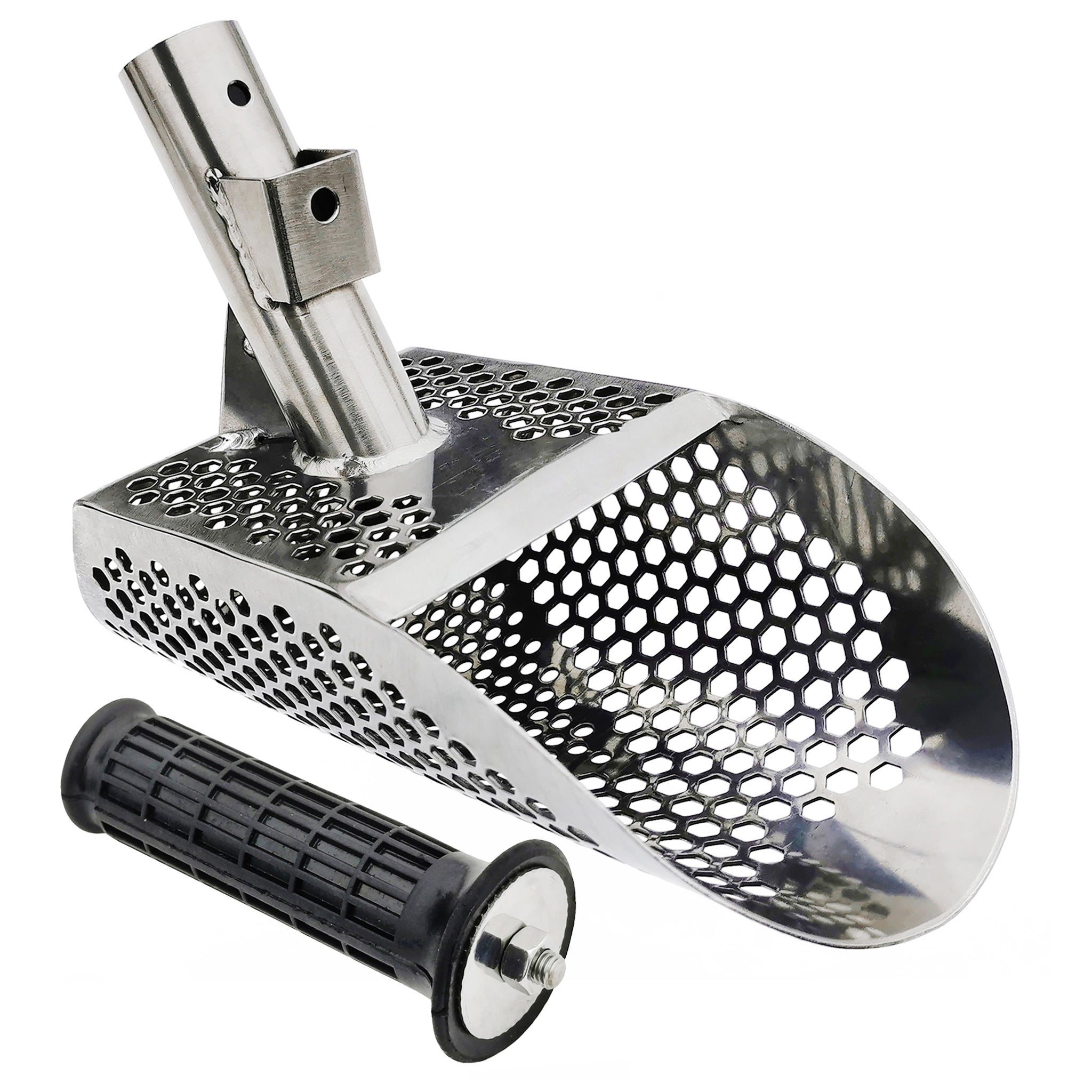 Premium Stainless Steel Sand Scoop with Hexagonal Holes - 9.9