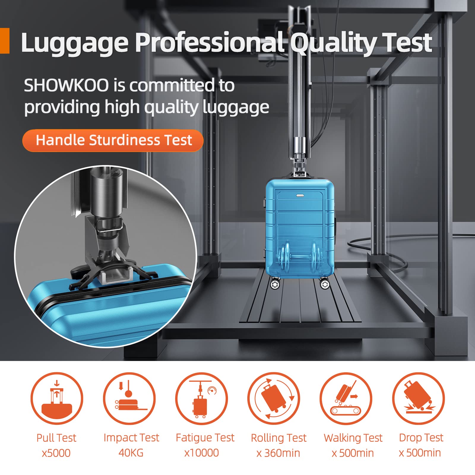 SHOWKOO 4-Piece Expandable Luggage Set - Durable PC+ABS Suitcases with Double Spinner Wheels & TSA Lock, Sky Blue - Perfect for Travel, Vacations & Business Trips