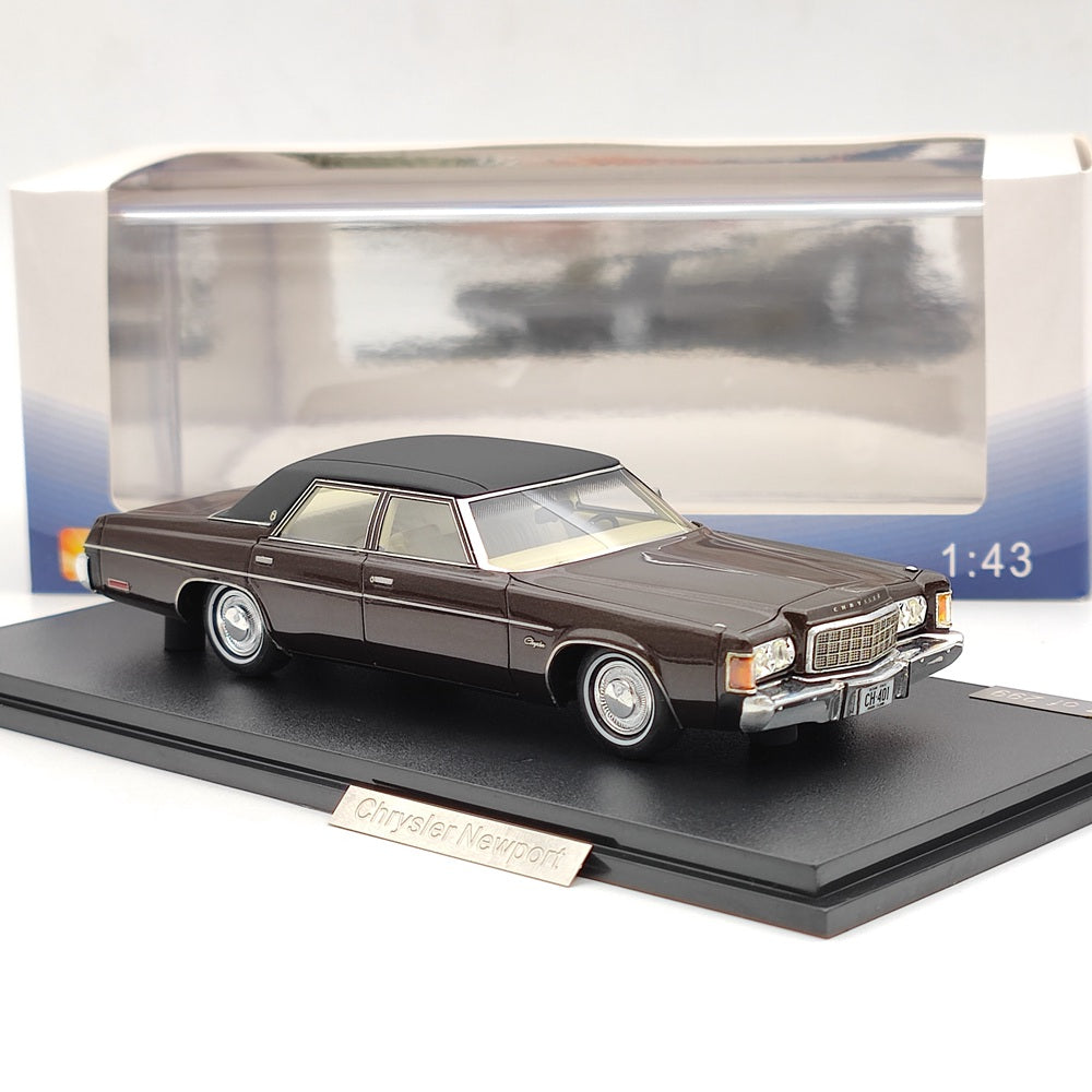 1/43 Scale 1974 Chrysler Newport Brown Resin Diecast Model Car - Limited Edition Collectible for Car Enthusiasts & Display Showcase