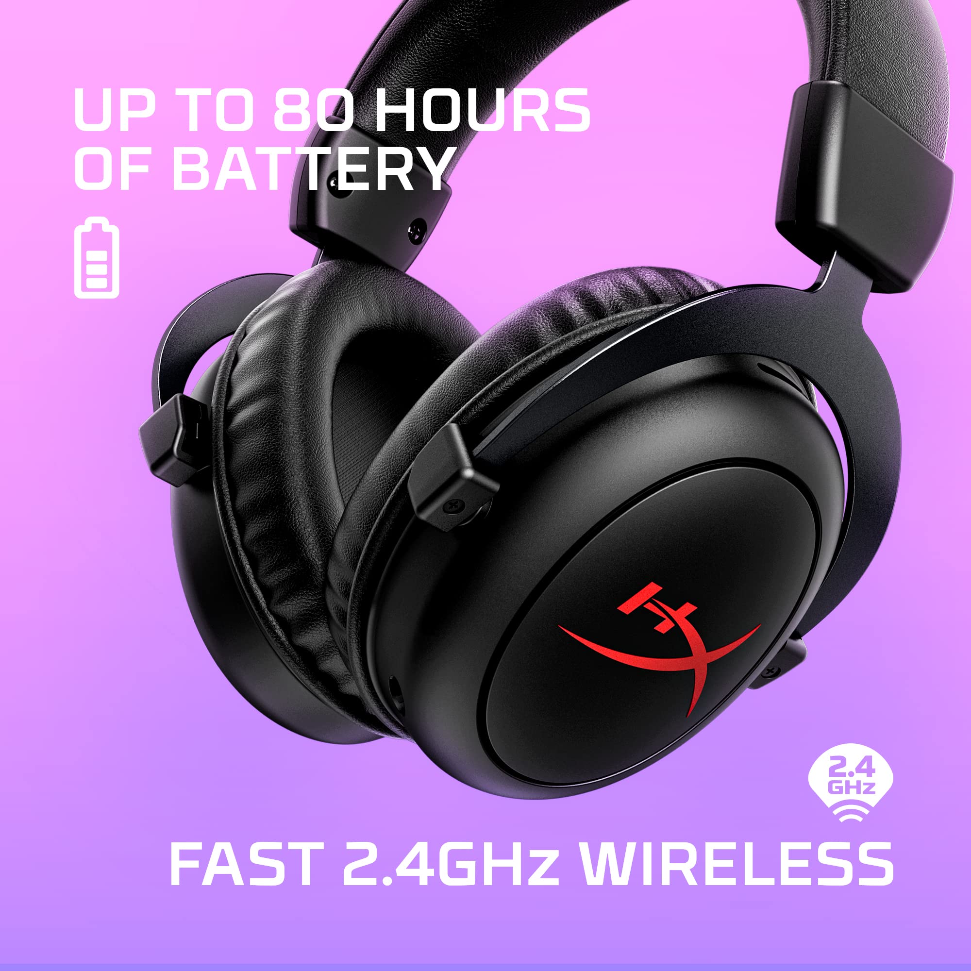 HyperX Cloud II Core Wireless Gaming Headset for PC - DTS Headphone X Spatial Audio, Detachable Noise Cancelling Mic, Memory Foam Ear Cushions (Renewed, Black) - Perfect for Competitive Gaming & Streaming
