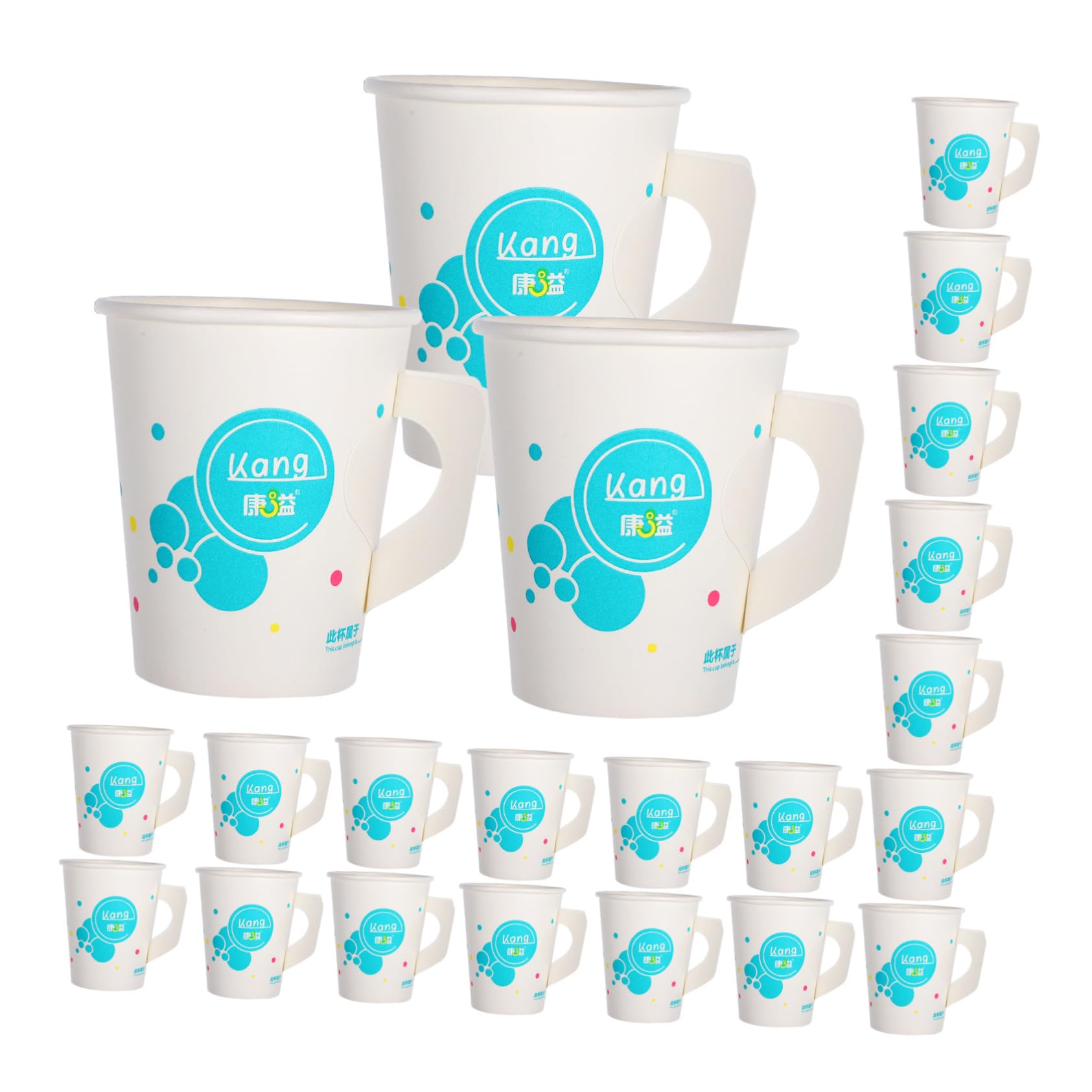 PartyKindom 150-Pack White Paper Cups - Hot Chocolate, Espresso, Juice & Mousse Disposable Cups for Parties, Cafes & Home Entertaining