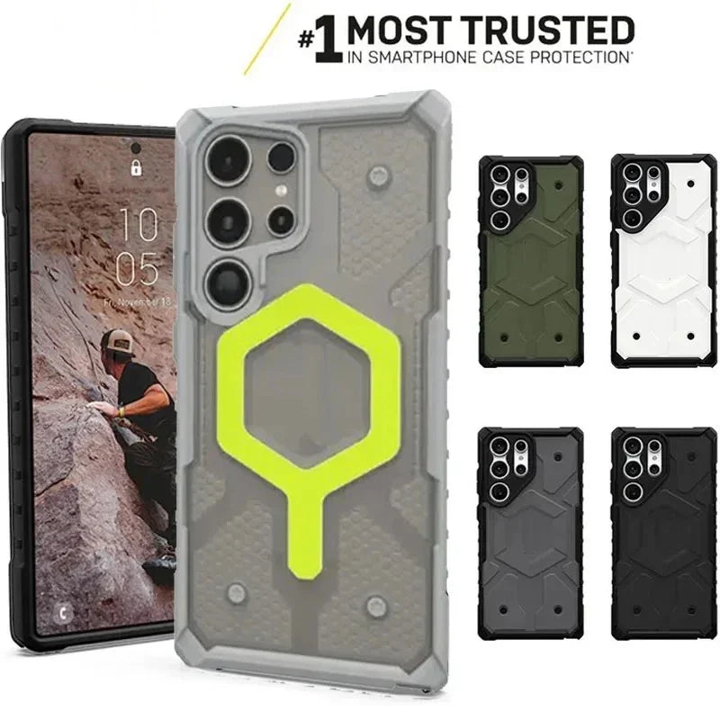 Shockproof Magnetic Case for Samsung Galaxy S25 with Magsafe | Rugged Protective Cover for Outdoor, Travel & Daily Use