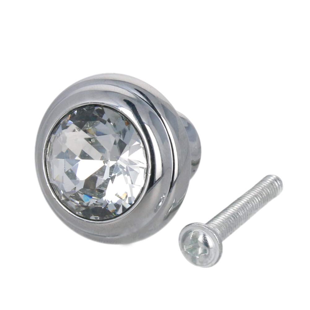 Premium Crystal Zinc Alloy Cabinet Knobs - 2 Pack (1.57