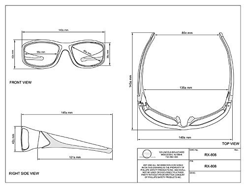 Laser Safety Glasses - Silver Plastic Wrap-Around Frame with Diode Filter for Laser Cutting, Engraving & Lab Work | ANSI Certified Eye Protection