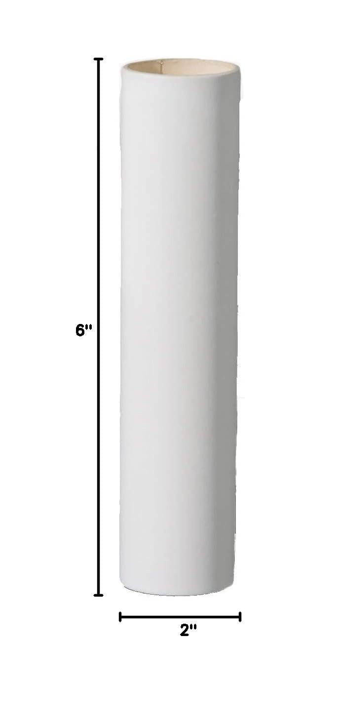 B&P Lamp® 6 Inch Smooth Flat White Paper Candelabra Candle Sleeves - Perfect for Weddings, Parties, and Home Decor