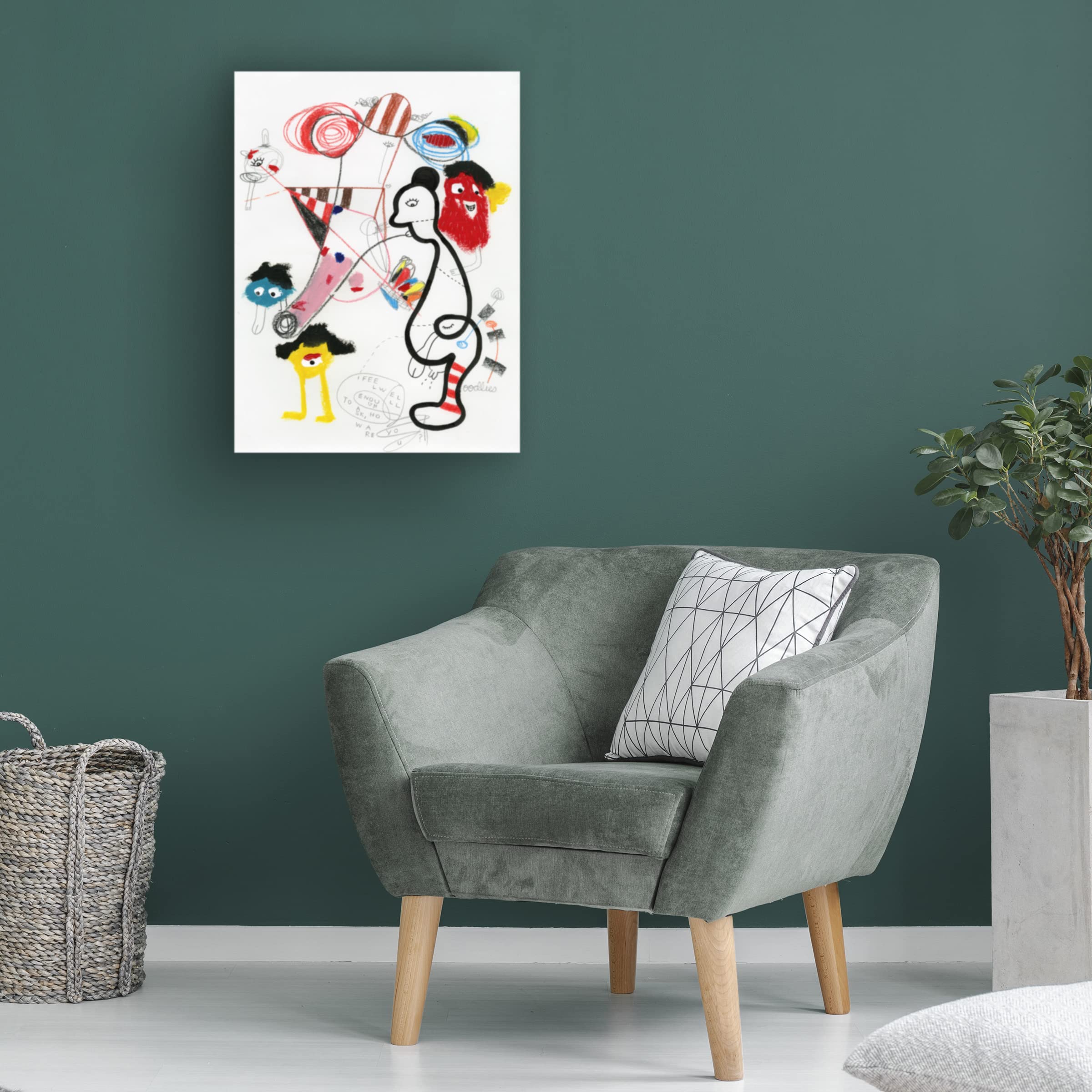 Trademark Fine Art 'Well Enough' Canvas Wall Art by Oodlies - Modern Home Decor for Living Room, Bedroom & Office