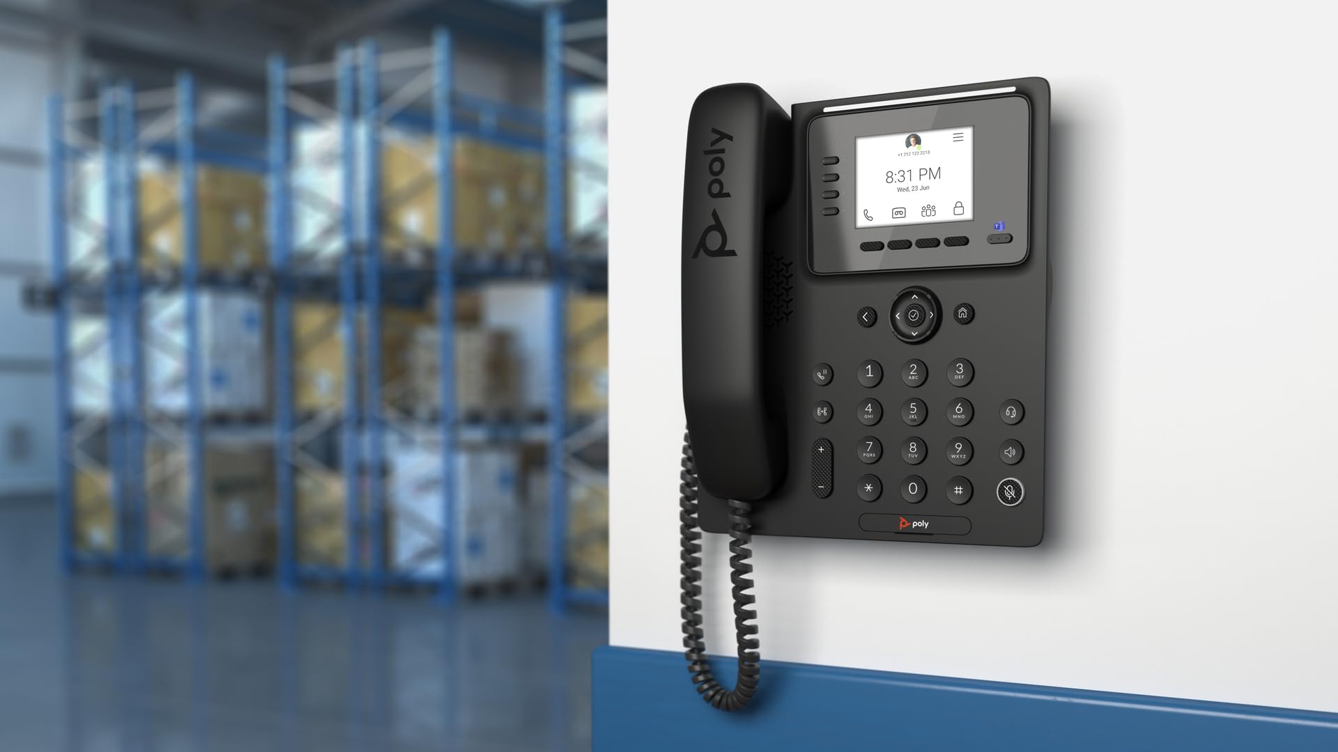 Microsoft Teams Compatible Poly CCX 350 IP Phone with PoE Support (No Power Supply Included) - Ideal for Office Communication & Remote Work Collaboration