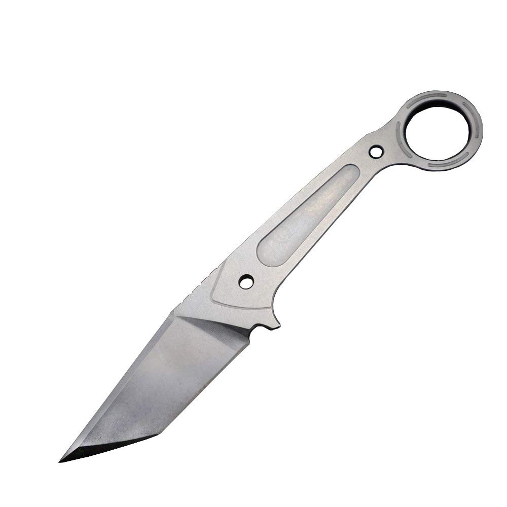 MASALONG Kni184 Fixed Blade Straight Knife - Survival Rescue Tool, Outdoor Camping Knife with Sheath - White - Perfect for Hiking, Hunting & Emergency Situations