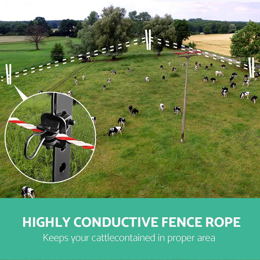500m Stainless Steel Polywire Electric Fence Tape - Durable Conductive Fencing for Livestock, Horses & Pasture Management | Ideal for Farms, Ranches & Agricultural Use