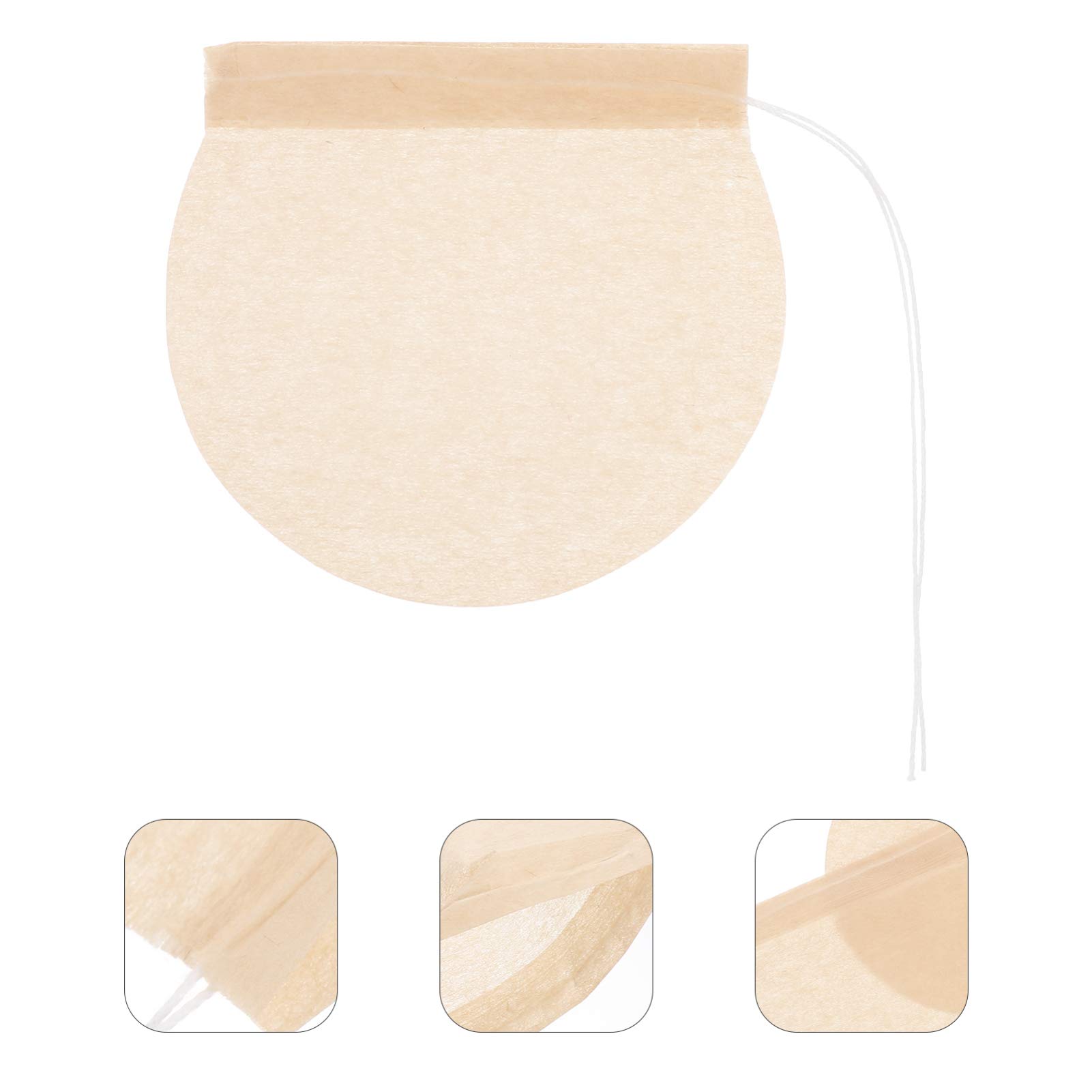 Hemoton 100pcs Disposable Natural Drawstring Tea & Coffee Filter Bags - Empty Sachets for Loose Leaf Tea, Coffee Strainer, Perfect for Home Brewing, Office Use, and Camping