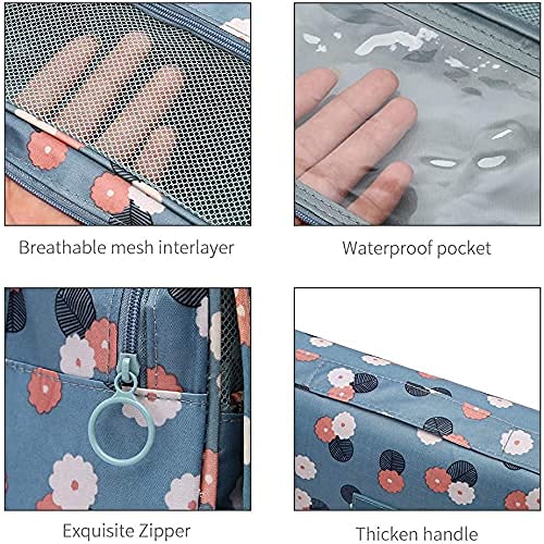 Royal Enterprise Hanging Travel Toiletry Bag - Water-Resistant Cosmetic Organizer for Women & Girls with Hook - Perfect for Bathroom, Shower & Travel - Multicolor Makeup Storage Solution
