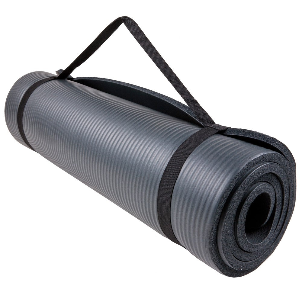GoFit Premium Yoga Mat 2x6 Feet with Carry Handle - Non-Slip Exercise Mat for Home Workouts, Yoga, Pilates & Gym Training