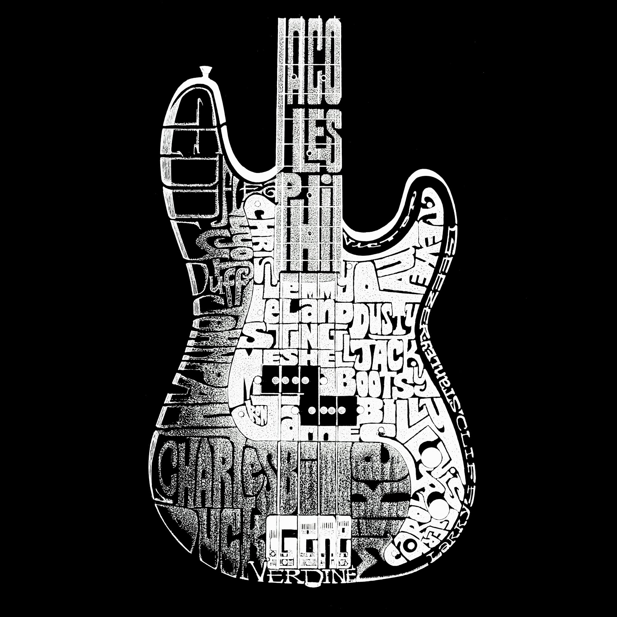 LA POP ART Boys' Word Art Hooded Sweatshirt - Bass Guitar Design | Cool Graphic Pullover for Music Lovers | Perfect Gift for Teen Boys & Musicians