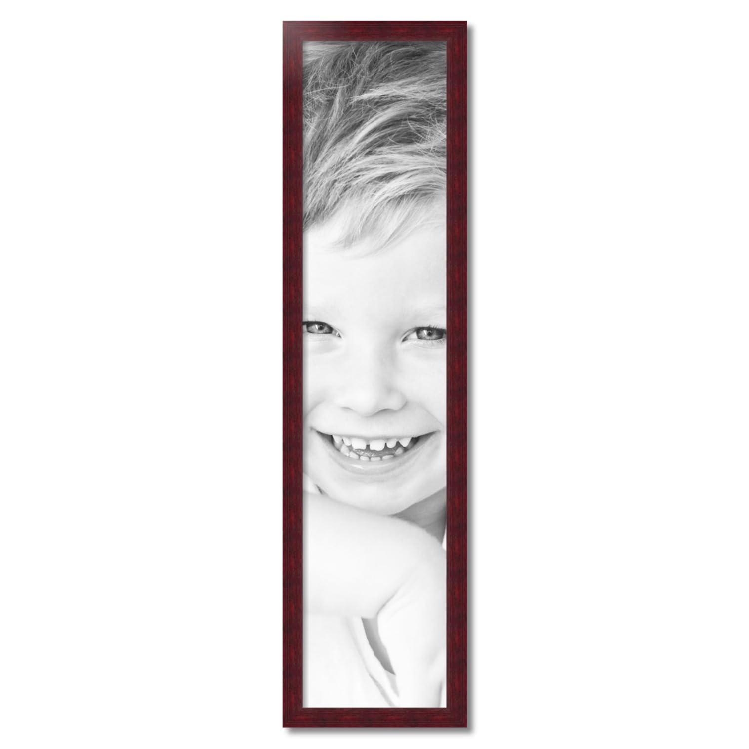 ArtToFrames 11x49 Inch Red Cherry Wood Picture Frame - 1.5 Inch Custom Poster Frame for Artwork & Photos with Economy Acrylic - Perfect for Home Decor, Office Display & Gift Giving