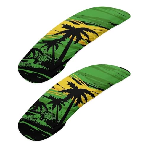 Green and Yellow - Coconut Tree Jamaica Flag