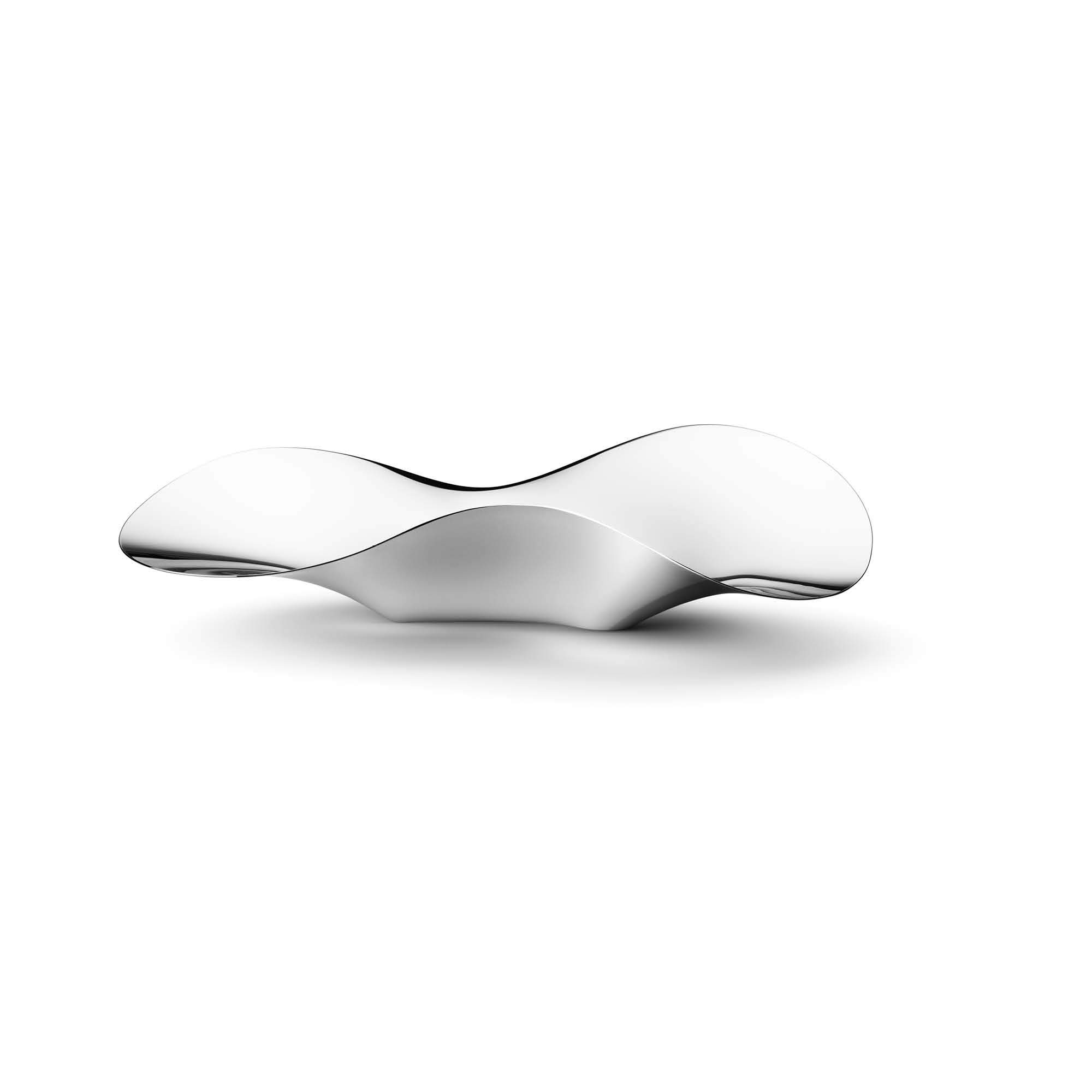 Georg Jensen Indulgence Stainless Steel Fruit Bowl - Elegant Modern Serving Bowl for Fruits, Nuts & Home Decor - Perfect for Dining Table, Kitchen Counter & Gift Giving