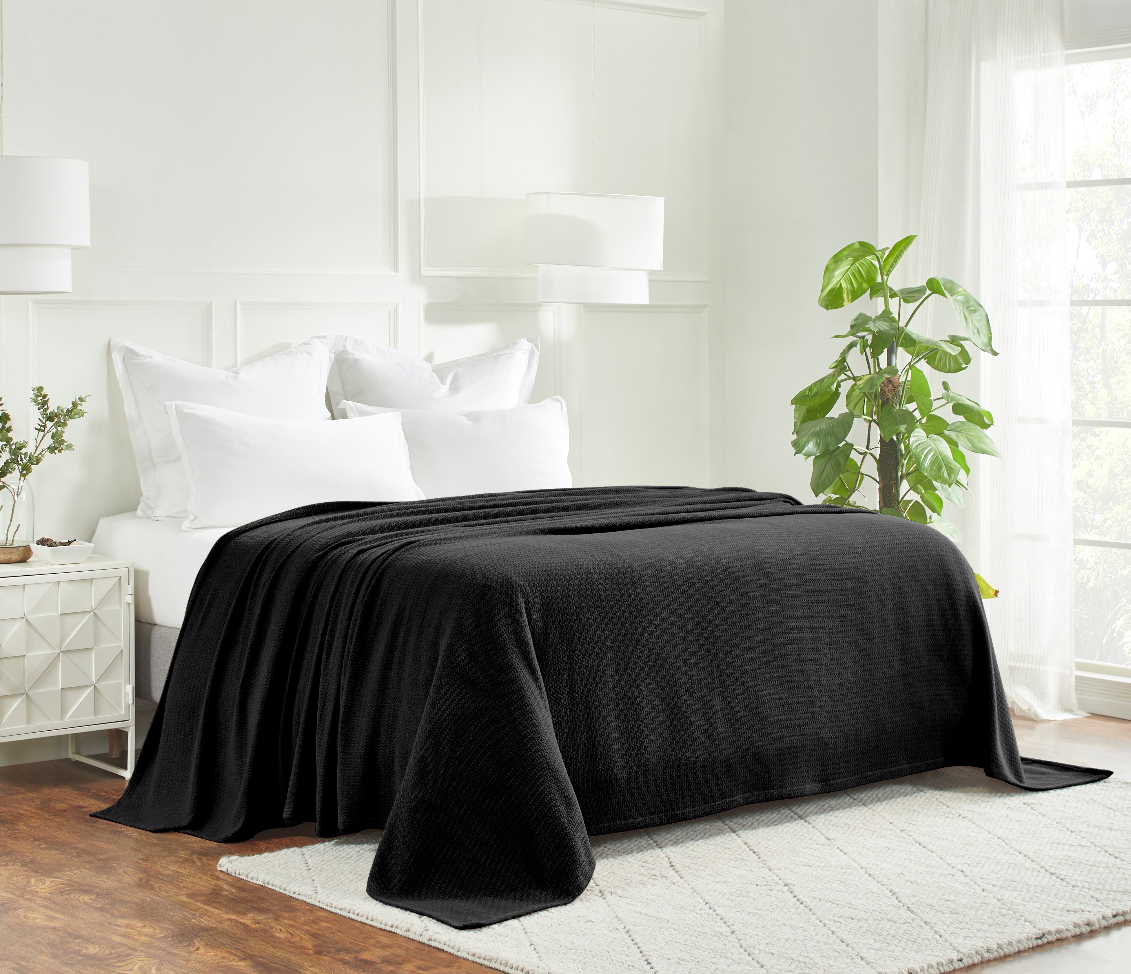 Premium Textured Cotton Waffle Weave Blanket - Soft & Breathable Throw for Bed, Sofa, or Couch - Cozy Home Decor & Perfect Gift for All Seasons