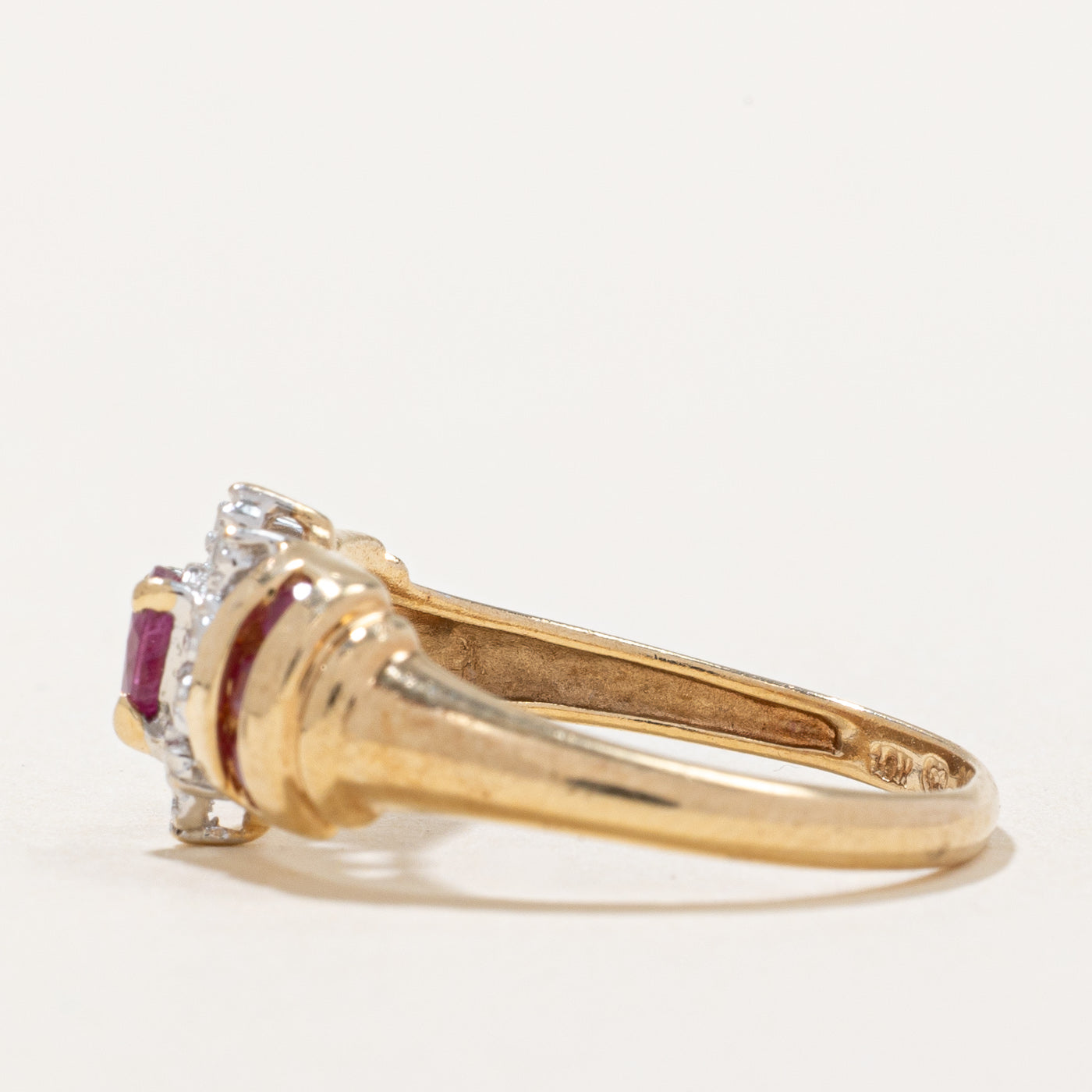 Exquisite Ruby & Diamond Cocktail Ring | 0.35ctw Ruby & 0.02ctw Diamond | Size 6.75 | Elegant Party Jewelry for Women | Perfect for Evening Events, Weddings & Special Occasions
