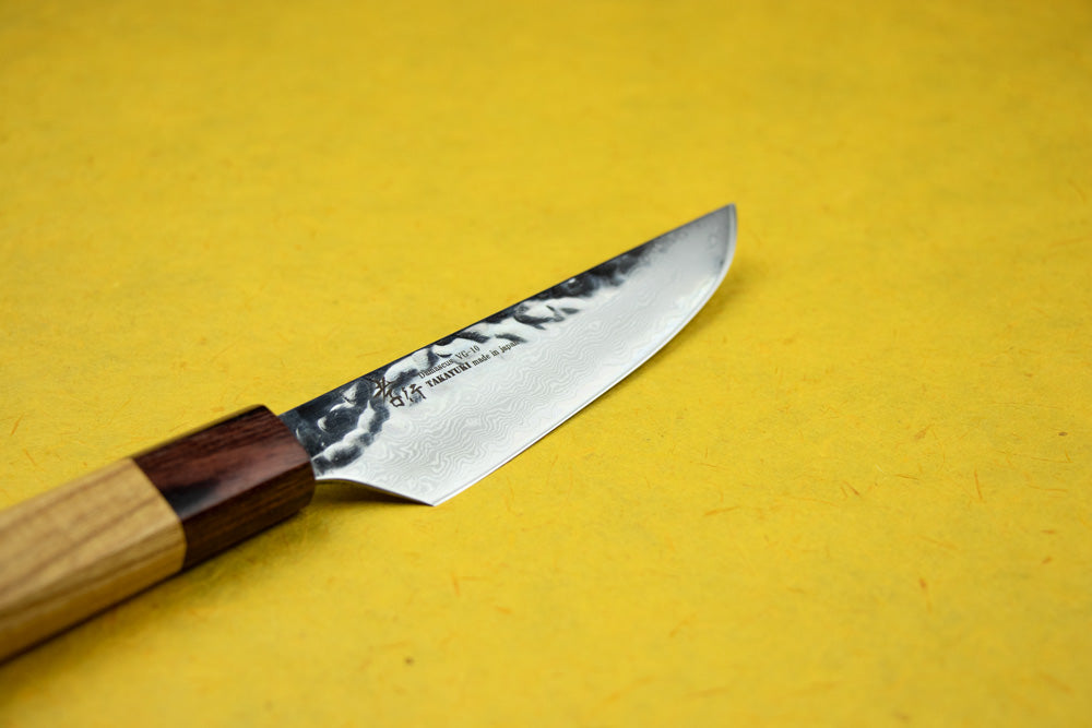 Premium Sakai Takayuki VG10 33-Layer Damascus Steel Steak Knife - 120mm Petty Knife for Professional Chefs & Home Cooking | Perfect for Slicing Meat, Fruits & Vegetables