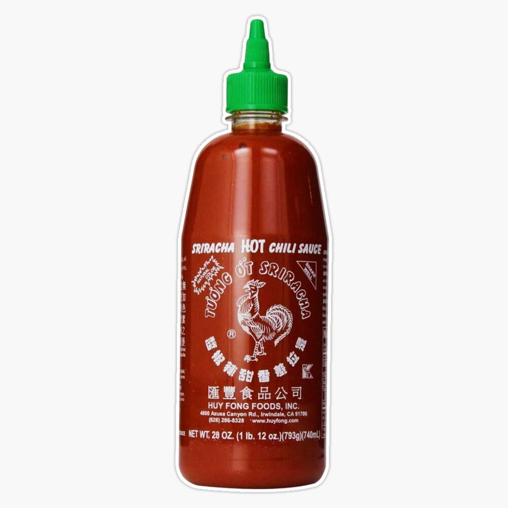 Spicy Sriracha Hot Sauce Vinyl Sticker - Waterproof, Durable 5