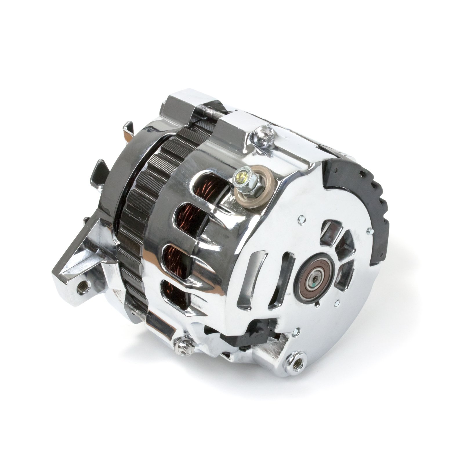 GM CS130 Style 220 Amp High Output Alternator - ES1022C Chrome Finish, 1 or 3 Wire Setup for Chevy, GMC, Cadillac - Perfect for Off-Road, Hot Rods & Performance Upgrades