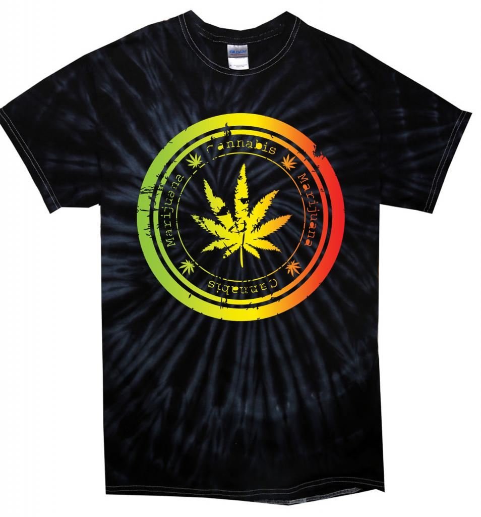 Men's Tribal Cannabis Leaf Tie Dye T-Shirt | Hippie Streetwear & Festival Fashion | Perfect for Music Festivals, Beach Parties & 420 Celebrations