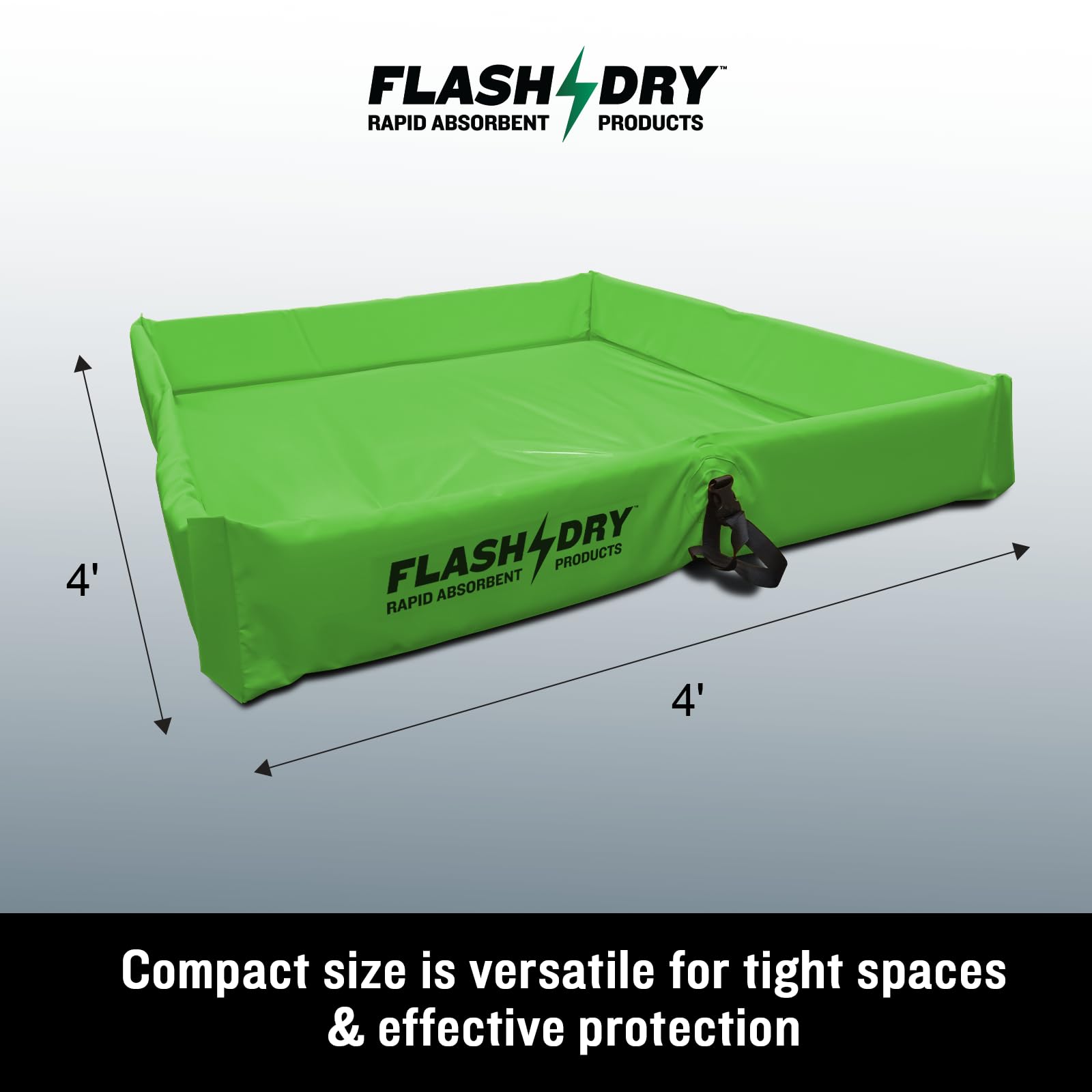 4’ x 4’ Portable Spill Containment Berm | Folding Duck Pond for Oil, Fuel & Chemical Spill Control | Heavy-Duty, UV-Resistant, Reusable & Easy to Clean | Ideal for Garage, Workshop & Industrial Use