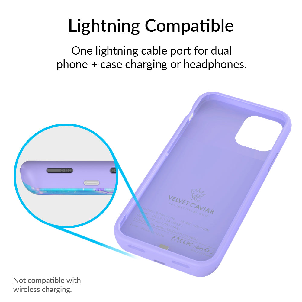 Samsung Galaxy & iPhone Charging Case - 5000mAh Portable Power Bank with Fast Charging - Perfect for Travel, Work, and Outdoor Activities