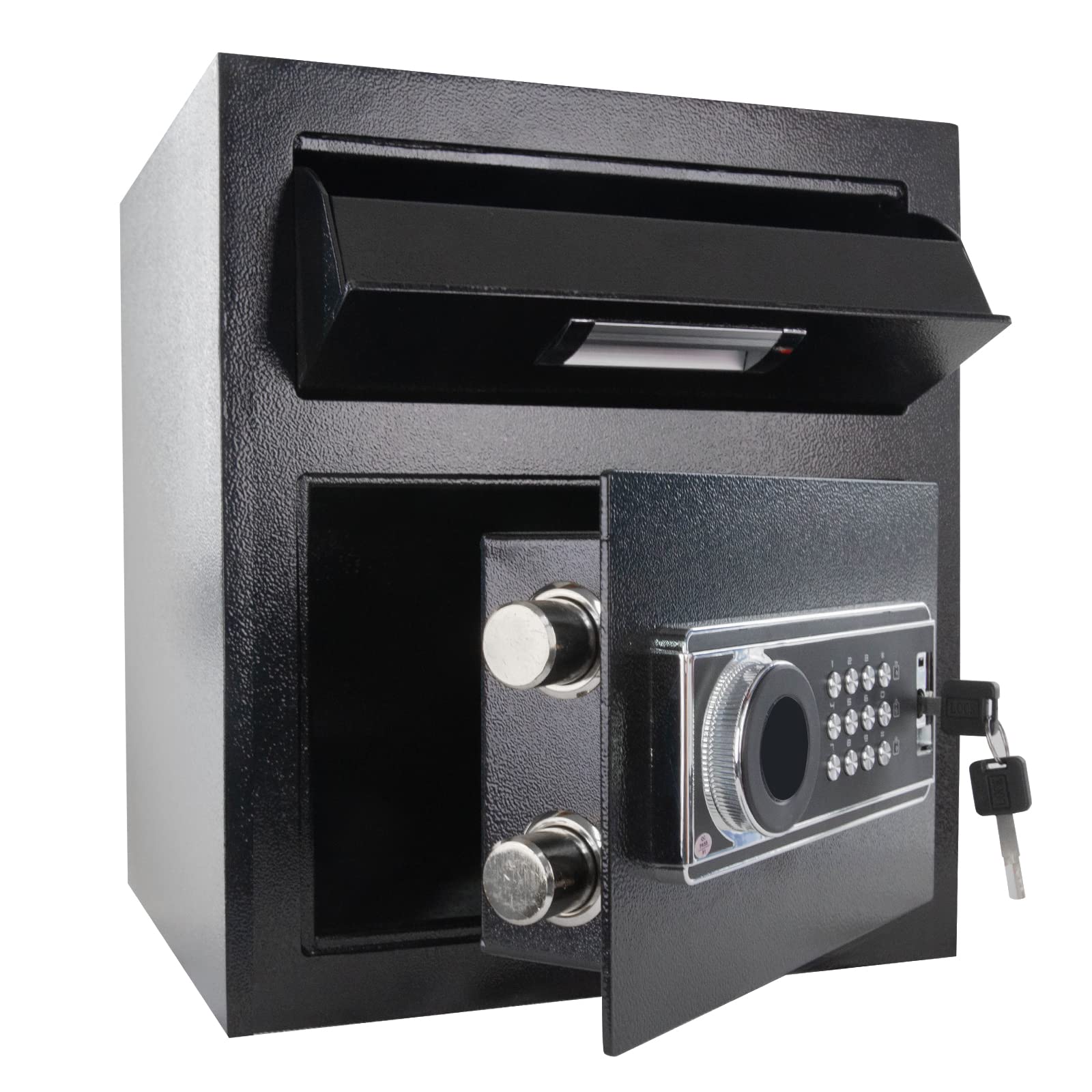 1.8 Cubic Foot Digital Security Safe with Keypad - Heavy Duty Business Safe & Lock Box for Money, Mail, Valuables | Front Load Drop Slot | Office, Retail, Home Use