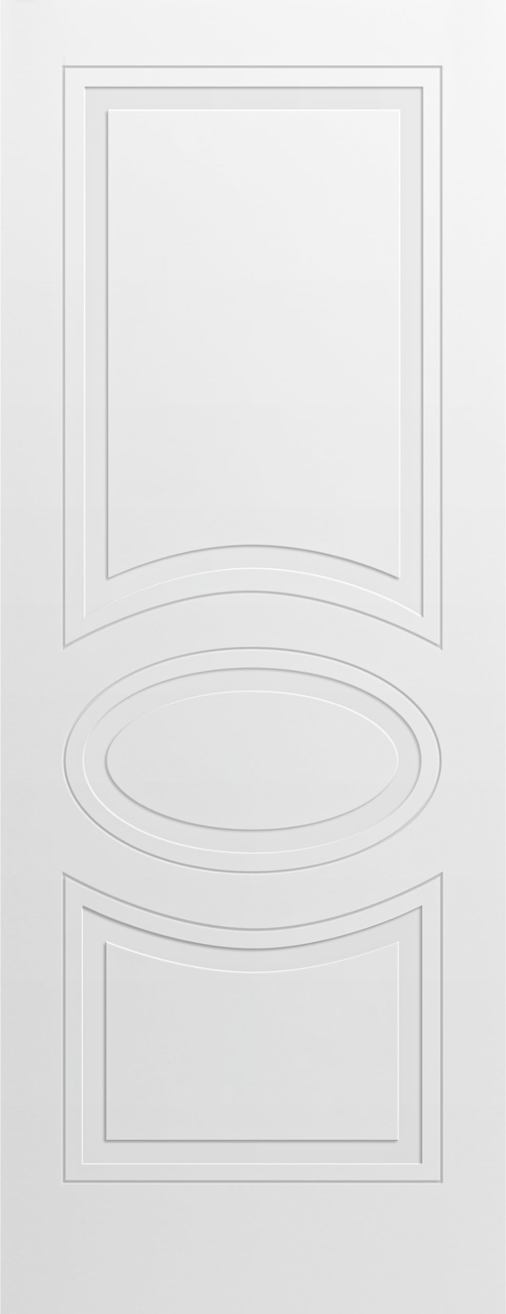VDOMDOORS 24x96 Inches Slab Door Panel - Mela 7001 Matte White Modern Finished Pocket Closet Sliding Barn Door | Perfect for Bedroom, Closet & Home Office Renovation