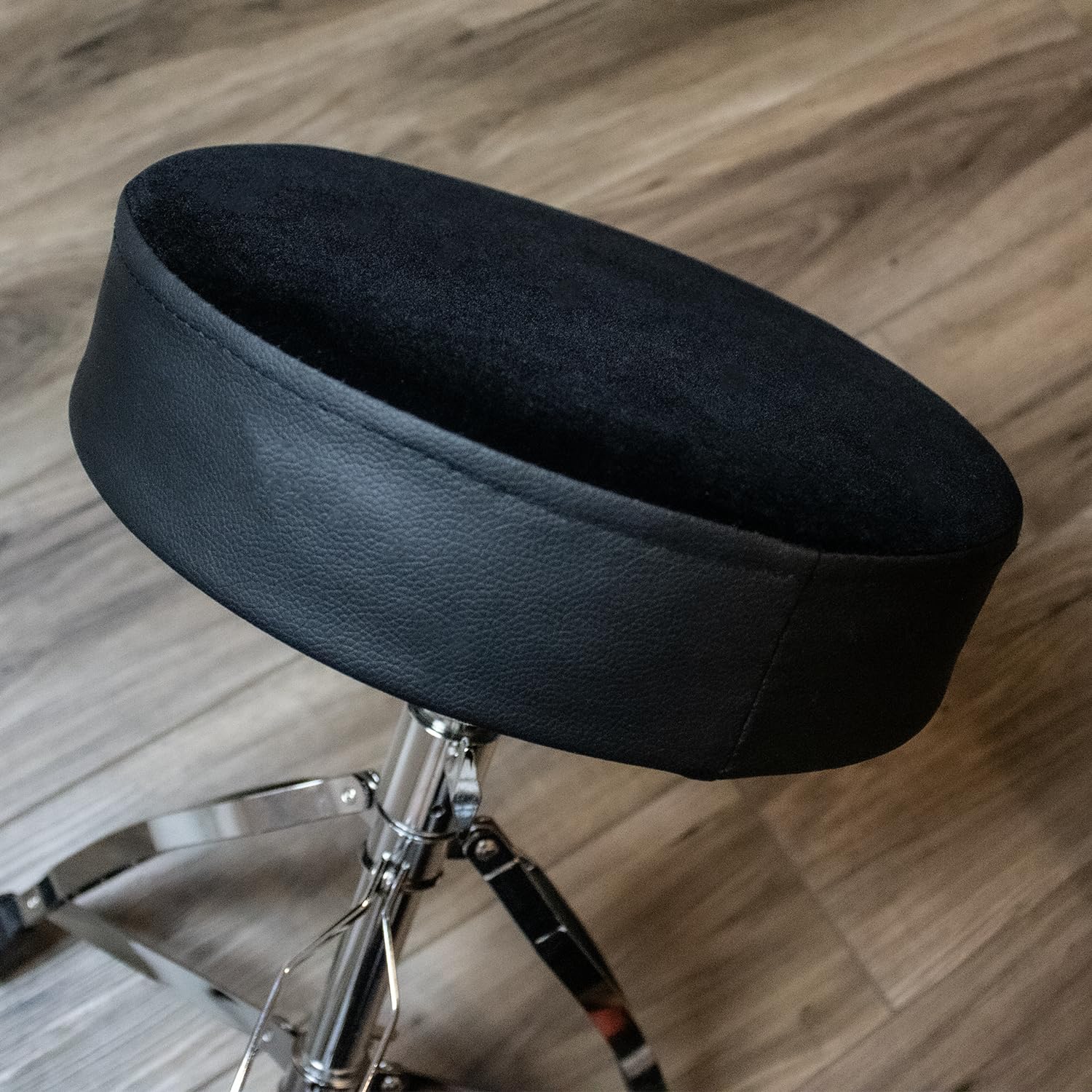 ChromaCast Value Series Drum Throne - Adjustable Drum Seat for Drummers | Heavy-Duty Drum Stool with Comfortable Cushion | Perfect for Live Performances, Studio Recording & Drum Practice