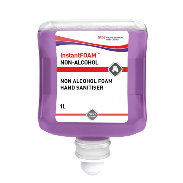 SC Johnson Deb InstantFoam Alcohol-Free Foam Hand Sanitizer - Gentle Skin Cleansing for Home, Office & Travel Use