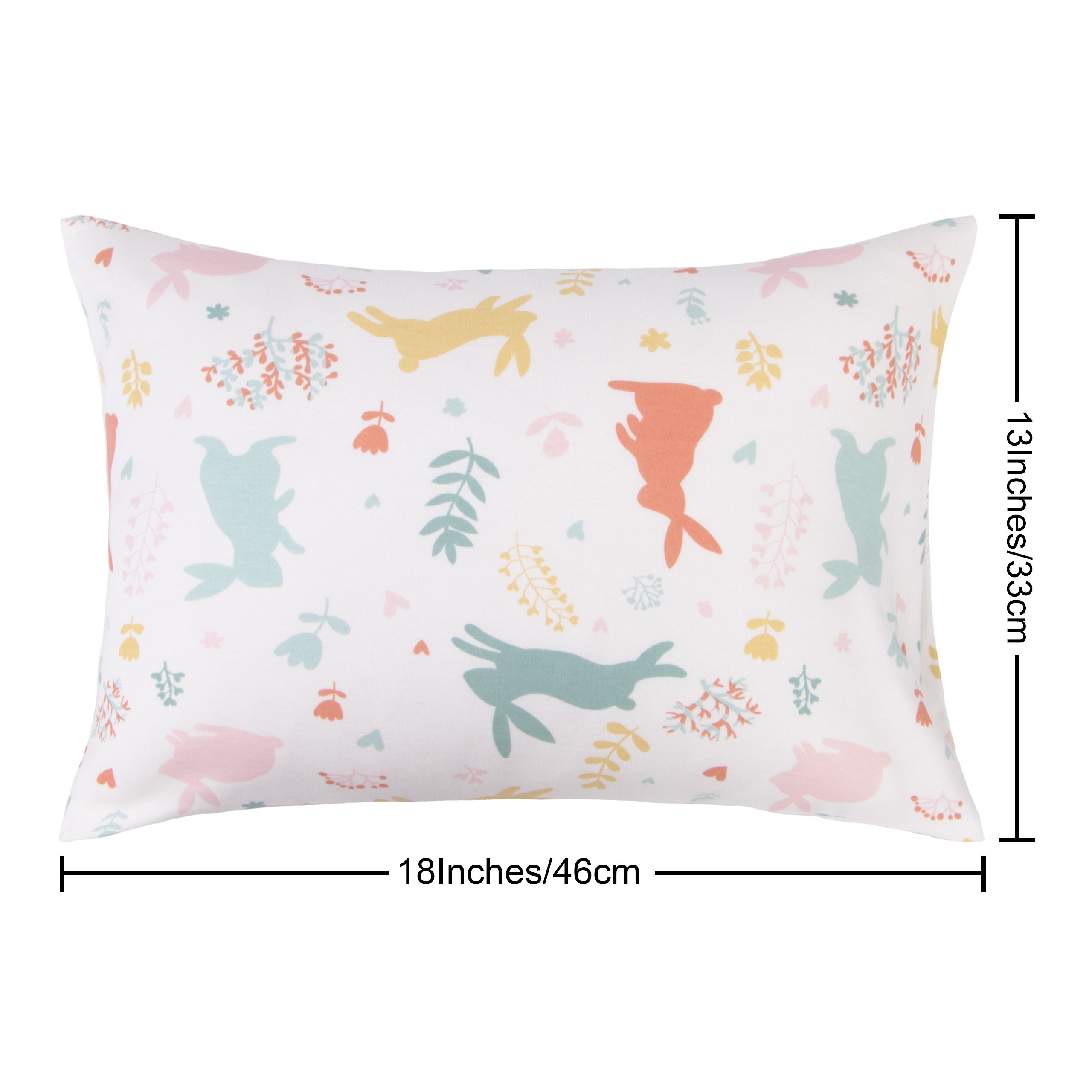 2 Pack Soft Cotton Jersey Knit Toddler Travel Pillowcases - Breathable & Comfortable for Airplane, Car Rides & Nap Time - NTBAY®️