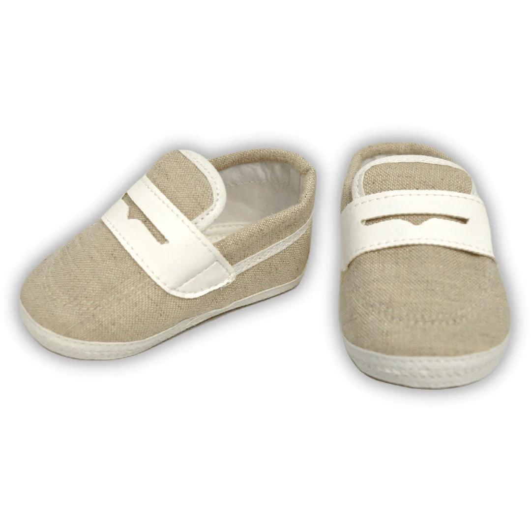 Premium Italian-Made Baby Boy Sand Baptism Shoes – Perfect for Christening, First Communion & Special Occasions