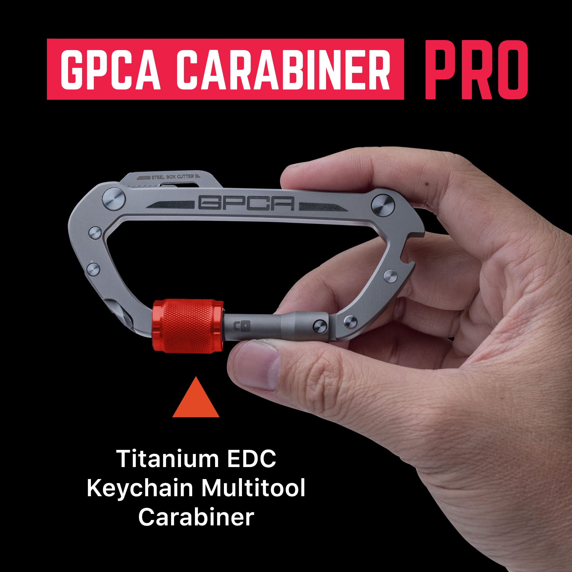 GPCA Carabiner Keychain Clip - Heavy Duty Key Organizer & Key Ring Holder with Bottle Opener | Multi-Tool EDC Gear for Outdoor, Camping, Hiking & Everyday Carry